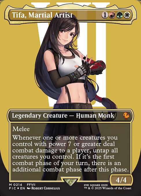 【ボーダレス】【サージFoil】【EN】格闘家、ティファ/Tifa, Martial Artist [FIC] 金M No.214