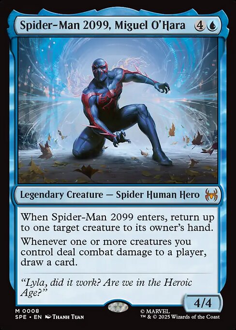 【Foil】【EN】スパイダーマン2099、ミゲル・オハラ/Spider-Man 2099, Miguel O'Hara [SPE] 青M No.8