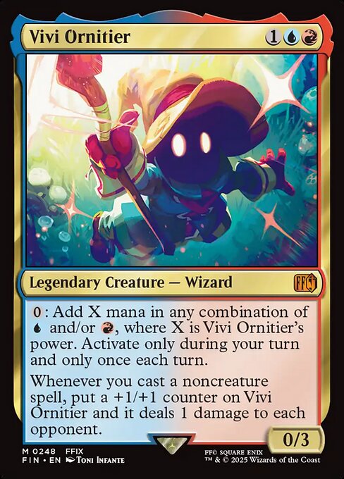 【Foil】【EN】迷える黒魔道士、ビビ/Vivi Ornitier [FIN] 金M No.248