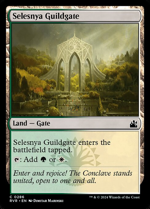 【Foil】【EN】セレズニアのギルド門/Selesnya Guildgate [RVR] 無C No.286
