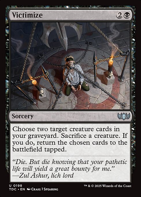 【Foil】【EN】犠牲/Victimize [TDC] 黒U No.198