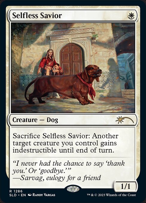 【Foil】【EN】無私の救助犬/Selfless Savior [SLD] 白R No.1286