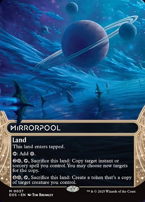 【ボーダレス】【Foil】【EN】鏡の池/Mirrorpool [EOS] 土地M No.27