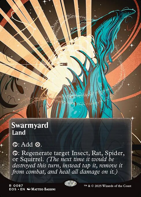【ボーダレス】【Foil】【EN】群がりの庭/Swarmyard [EOS] 土地R No.87
