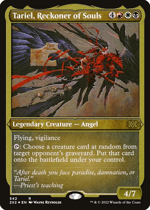 【エッチングFoil】【EN】魂を数える者、タリエル/Tariel, Reckoner of Souls [2X2] 金R No.542