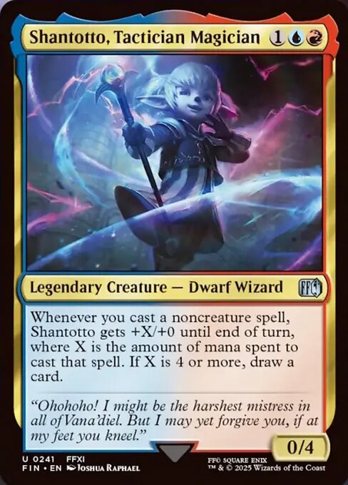【Foil】【EN】過激な淑女、シャントット/Shantotto, Tactician Magician [FIN] 金U No.241