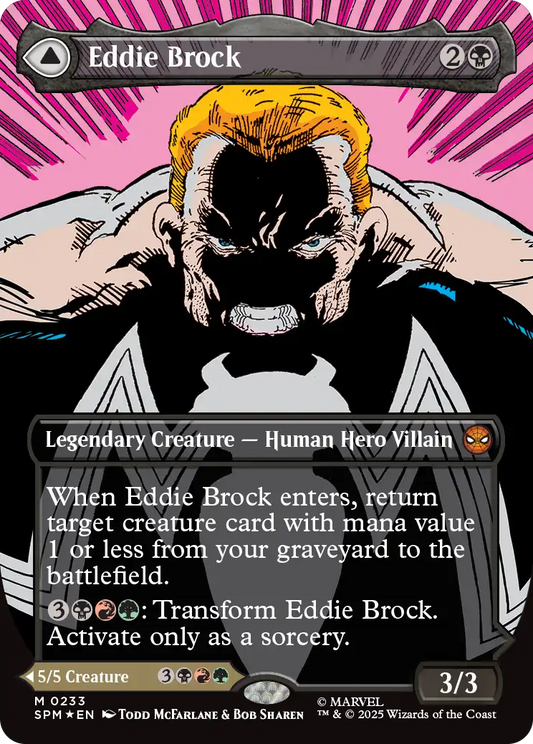 【ボーダレス】【Foil】【JP】エディ・ブロック // リーサル・プロテクター、ヴェノム/Eddie Brock // Venom, Lethal Protector [SPM] 黒M No.233
