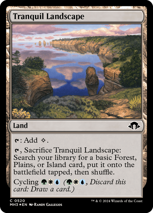 【リップルFoil】【JP】安息地帯/Tranquil Landscape [MH3] 土地C No.520