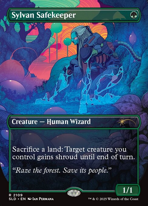 【ボーダレス】【ギャラクシーFoil】【EN】森を護る者/Sylvan Safekeeper [SLD] 緑R No.2109