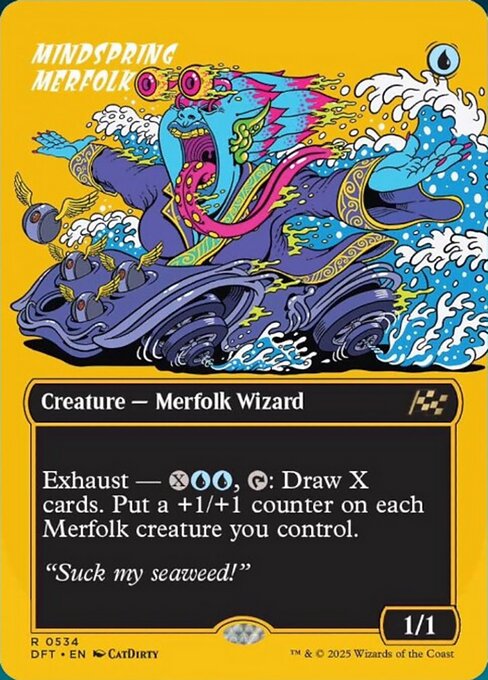 【ボーダレス】【ファーストプレイスFoil】【EN】思考の泉のマーフォーク/Mindspring Merfolk [DFT] 青R No.534