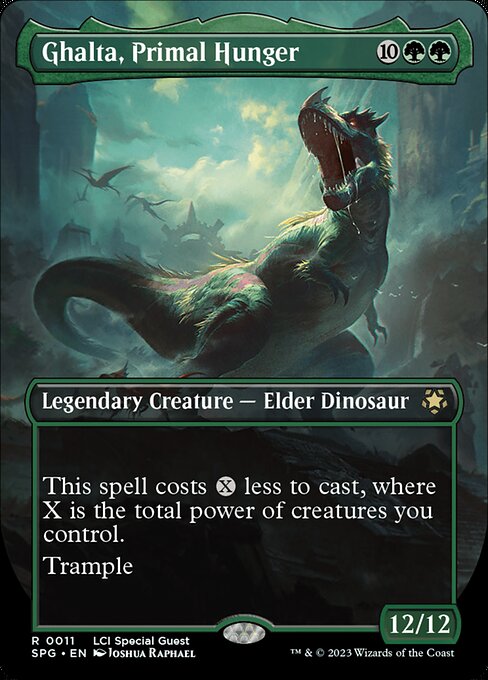 【ボーダレス】【Foil】【EN】原初の飢え、ガルタ/Ghalta, Primal Hunger [SPG] 緑R No.11