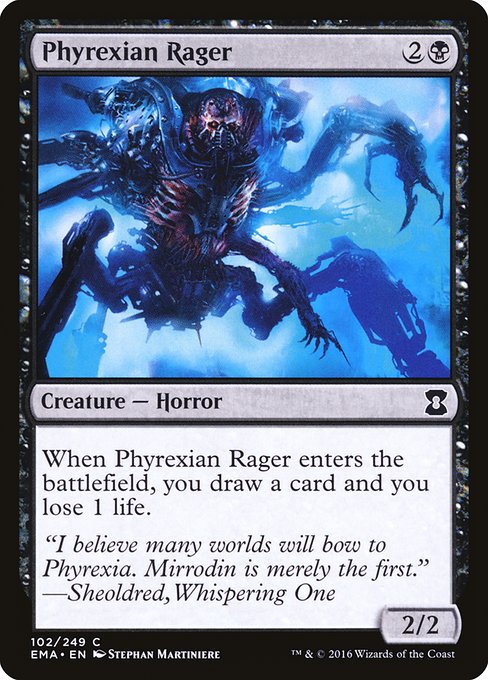 【EN】ファイレクシアの憤怒鬼/Phyrexian Rager [EMA] 黒C No.102