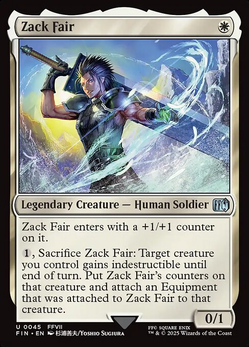 【Foil】【EN】ザックス・フェア/Zack Fair [FIN] 白U No.45
