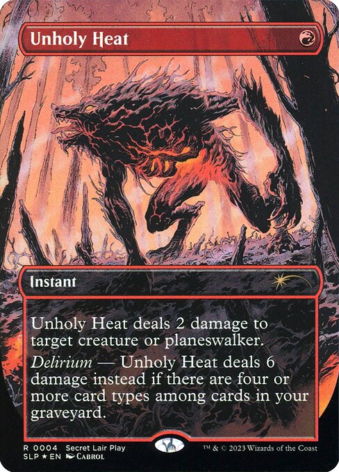 【ボーダレス】【Foil】【EN】邪悪な熱気/Unholy Heat [SLP] 赤R No.4