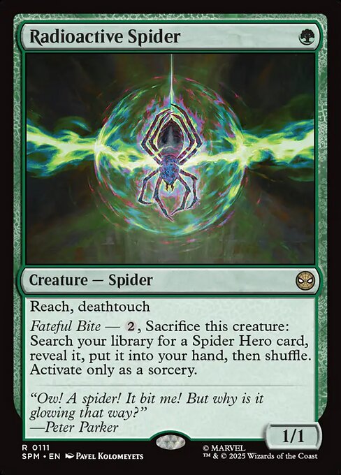 【Foil】【EN】放射線を浴びた蜘蛛/Radioactive Spider [SPM] 緑R No.111