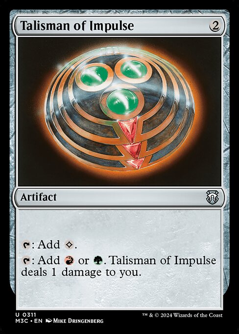 【リップルFoil】【EN】衝動のタリスマン/Talisman of Impulse [M3C] 茶U No.311