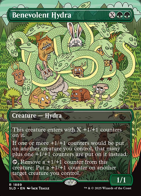 【ボーダレス】【Foil】【EN】心優しきハイドラ/Benevolent Hydra [SLD] 緑R No.1889