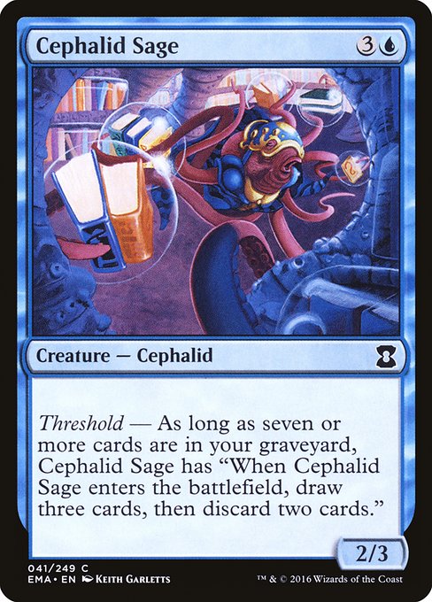 【Foil】【EN】セファリッドの賢者/Cephalid Sage [EMA] 青C No.41