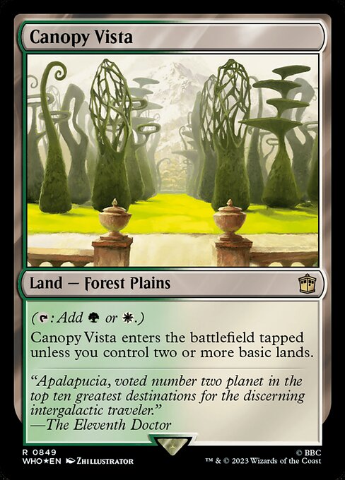 【サージFoil】【Foil】【EN】梢の眺望/Canopy Vista [WHO] 無R No.849