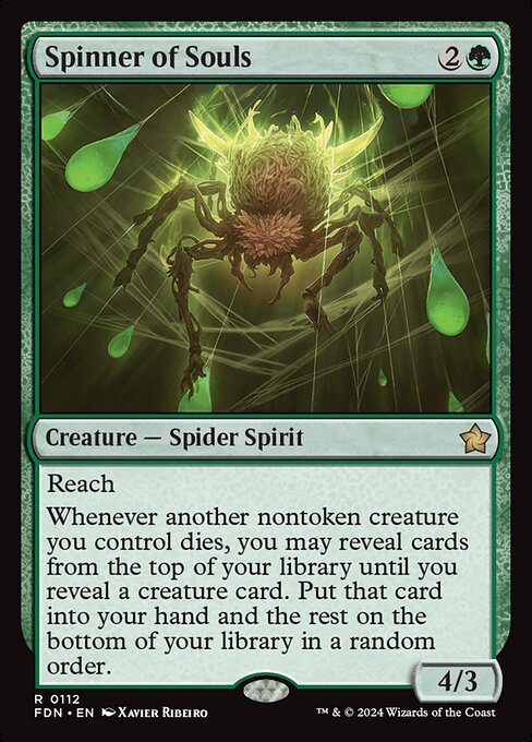 【EN】魂を紡ぐもの/Spinner of Souls [FDN] 緑R No.112