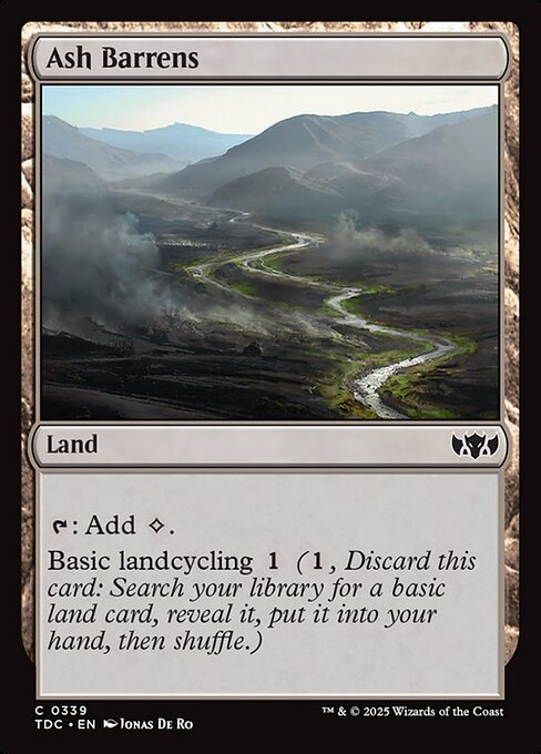 【Foil】【EN】灰のやせ地/Ash Barrens [TDC] 土地C No.339