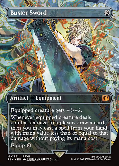 【ボーダレス】【Foil】【EN】バスターソード/Buster Sword [FIN] 茶M No.351