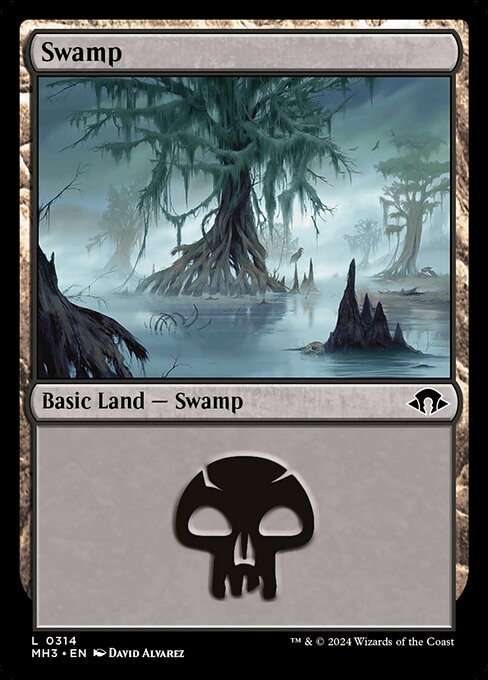 【Foil】【EN】沼/Swamp [MH3] 土地C No.314