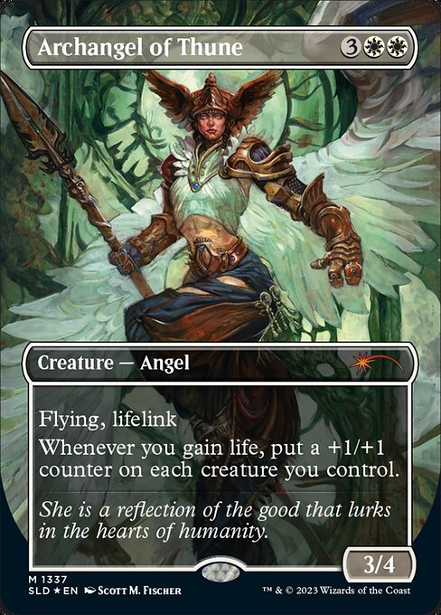 【ボーダレス】【Foil】【EN】テューンの大天使/Archangel of Thune [SLD] 白M No.1337
