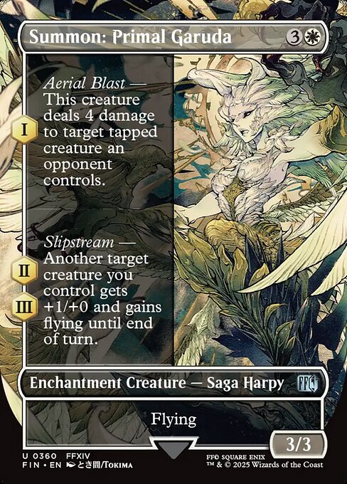 【ボーダレス】【Foil】【EN】召喚：蛮神ガルーダ/Summon: Primal Garuda [FIN] 白U No.360