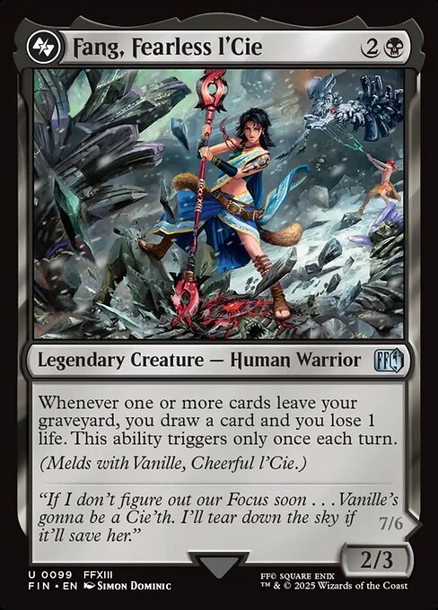 【Foil】【EN】恐れなきルシ、ファング /Fang, Fearless l'Cie [FIN] 黒U No.99
