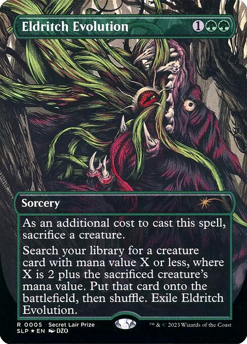 【ボーダレス】【Foil】【EN】異界の進化/Eldritch Evolution [SLP] 緑R No.5