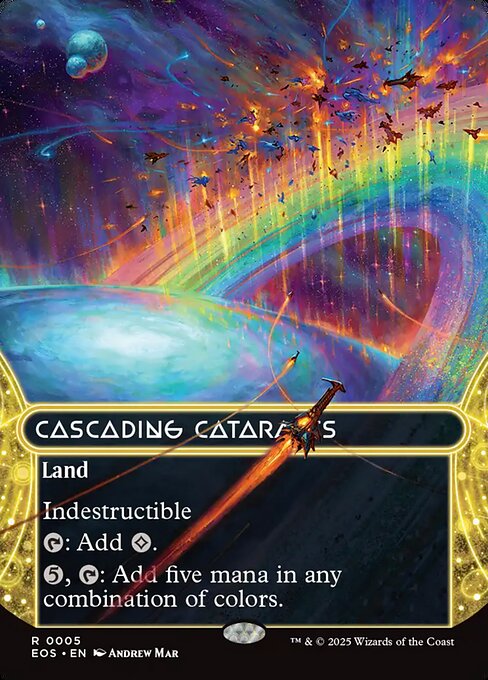 【ボーダレス】【Foil】【EN】大瀑布/Cascading Cataracts [EOS] 土地R No.5