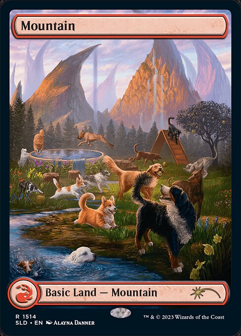 【フルアート】【Foil】【EN】山/Mountain [SLD] 無R No.1514