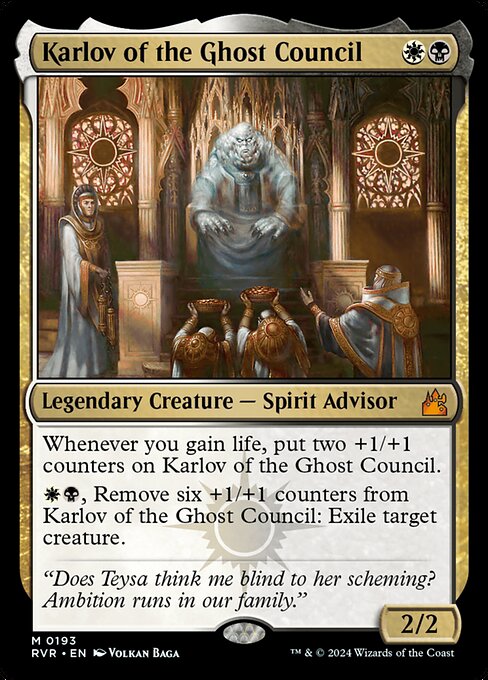 【EN】幽霊議員カルロフ/Karlov of the Ghost Council [RVR] 金M No.193