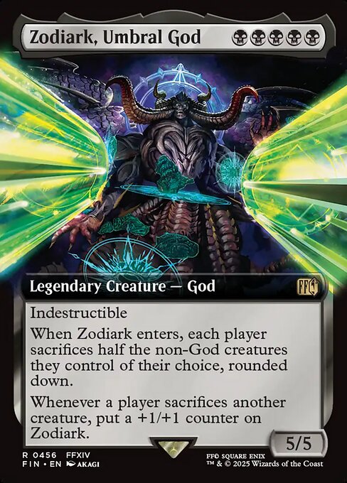 【拡張アート】【Foil】【EN】戒律王、ゾディアーク/Zodiark, Umbral God [FIN] 黒R No.456