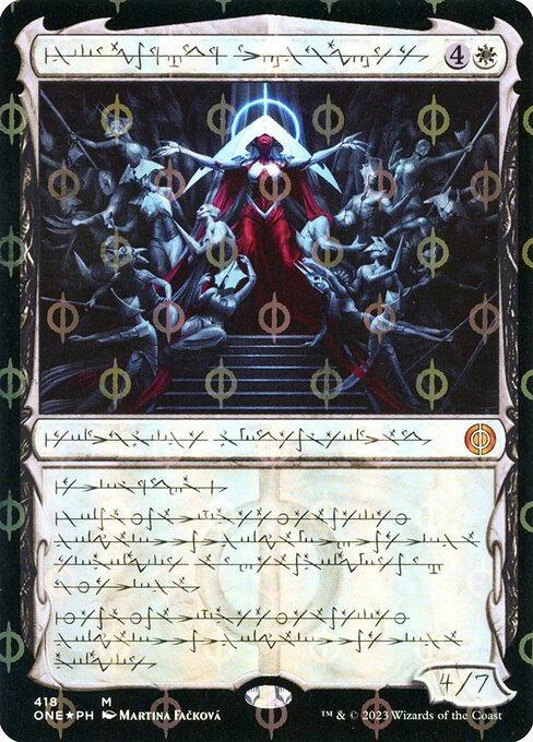 【ショーケース】【Foil】【ファイレクシア語】|Ducg,norn wUDkJUKM./Elesh Norn, Mother of Machines [ONE] 白M No.418