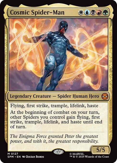 【Foil】【EN】コズミック・スパイダーマン/Cosmic Spider-Man [SPM] 金M No.127
