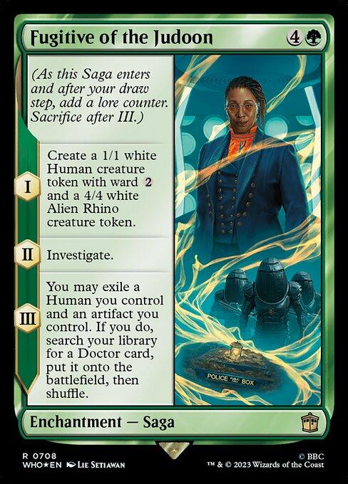 【サージFoil】【Foil】【EN】ジャドゥーンの逃亡者/Fugitive of the Judoon [WHO] 緑R No.708
