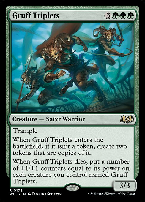 【Foil】【EN】荒々しい三つ子/Gruff Triplets [WOE] 緑R No.172