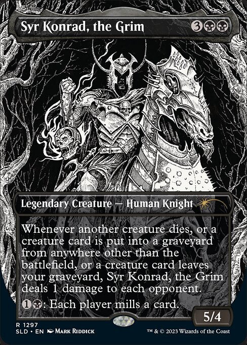 【ボーダレス】【Foil】【EN】厳格な者、コンラッド卿/Syr Konrad, the Grim [SLD] 黒R No.1297