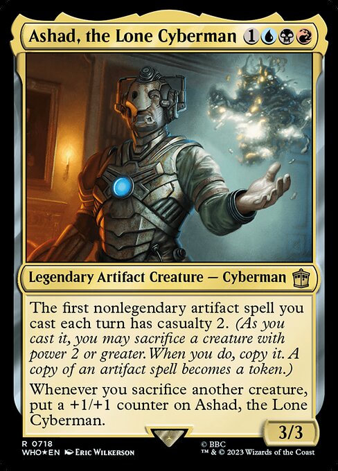 【サージFoil】【Foil】【EN】孤高のサイバーマン、アシャド/Ashad, the Lone Cyberman [WHO] 金R No.718