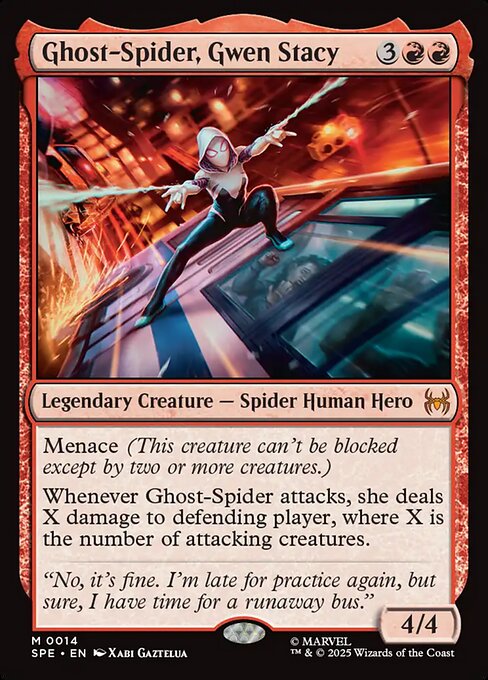 【Foil】【EN】ゴースト・スパイダー、グウェン・ステイシー/Ghost-Spider, Gwen Stacy [SPE] 赤M No.14
