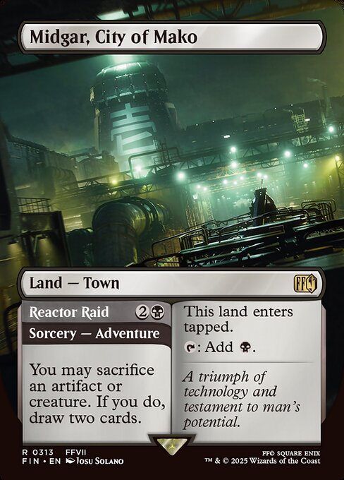【ボーダレス】【Foil】【EN】魔晄都市、ミッドガル // 魔晄炉爆破作成/Midgar, City of Mako // Reactor Raid [FIN] 土地R No.313