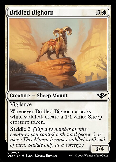 【Foil】【EN】手綱付きの大角/Bridled Bighorn [OTJ] 白C No.7