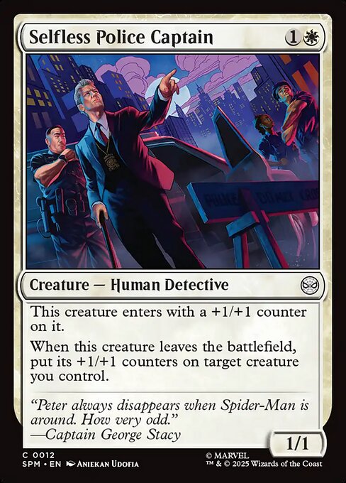 【Foil】【EN】無私の警部/Selfless Police Captain [SPM] 白C No.12
