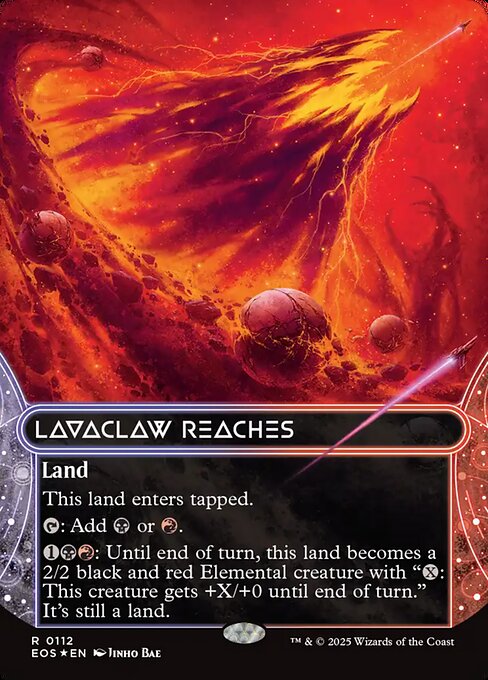 【ボーダレス】【ギャラクシーFoil】【EN】溶岩爪の辺境/Lavaclaw Reaches [EOS] 土地R No.112