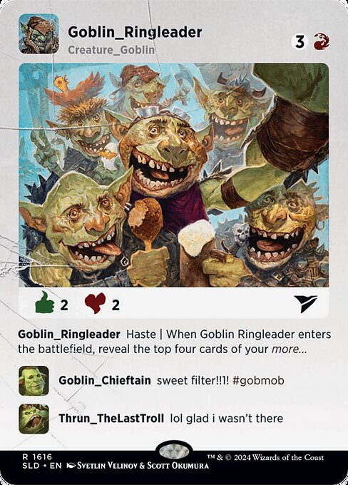 【ボーダレス】【Foil】【EN】ゴブリンの首謀者/Goblin Ringleader [SLD] 赤R No.1616