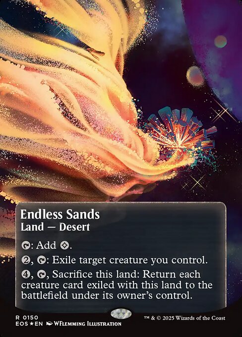 【ボーダレス】【ギャラクシーFoil】【EN】終わりなき砂漠/Endless Sands [EOS] 土地R No.150