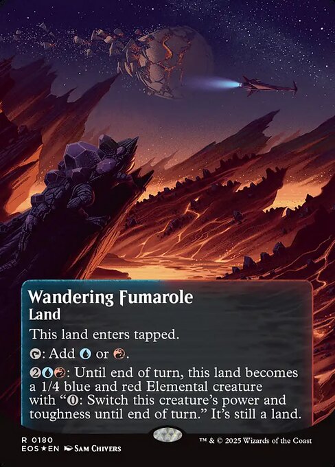 【ボーダレス】【ギャラクシーFoil】【EN】さまよう噴気孔/Wandering Fumarole [EOS] 土地R No.180