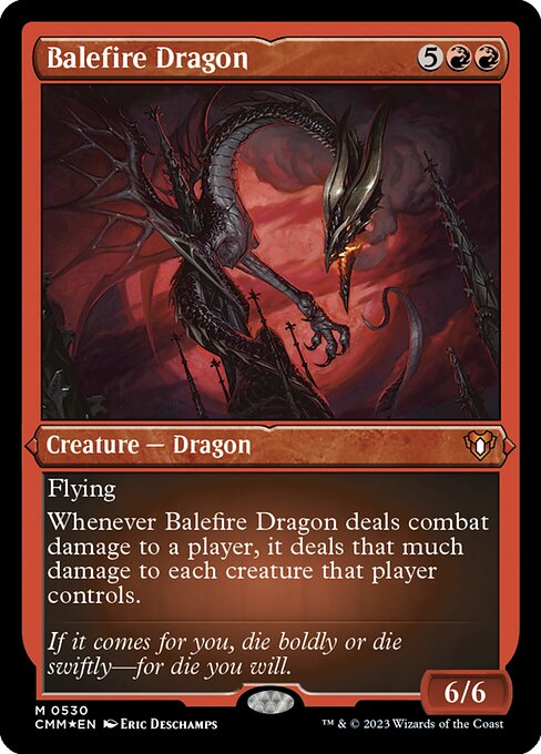 【エッチングFoil】【EN】災火のドラゴン/Balefire Dragon [CMM] 赤M No.530